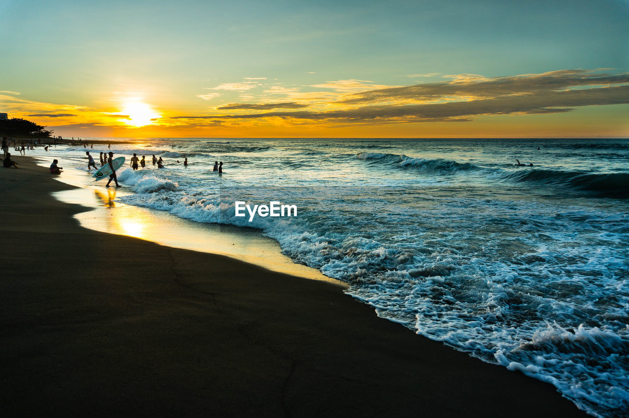 SCENIC VIEW OF SEA DURING SUNSET