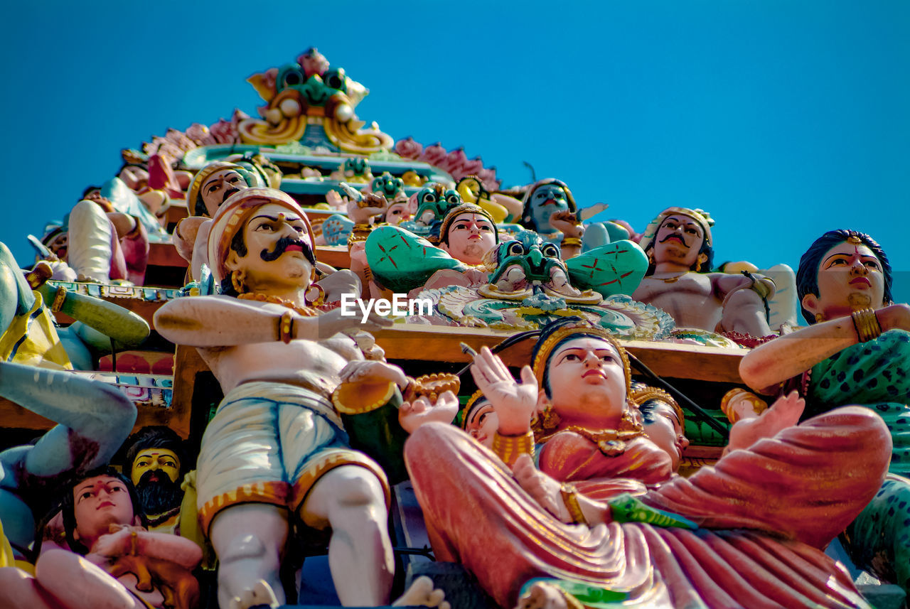 Statues on temple roof