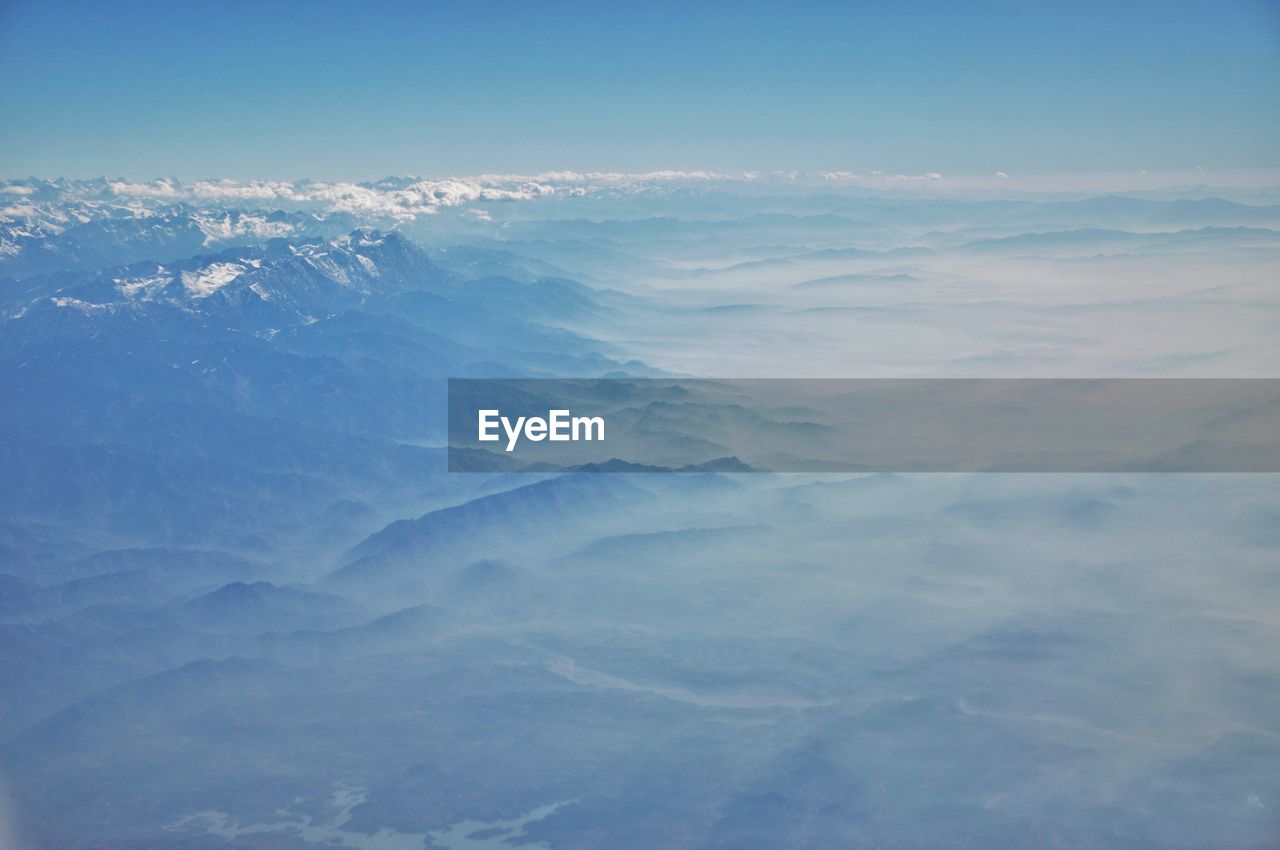 Aerial view of cloudscape against sky