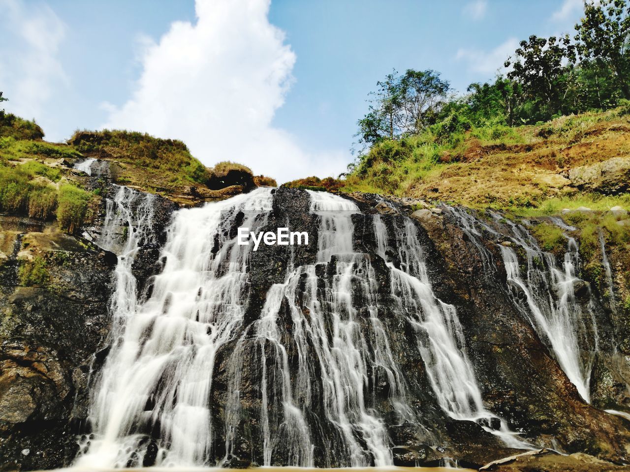 WATERFALL AGAINST SKY