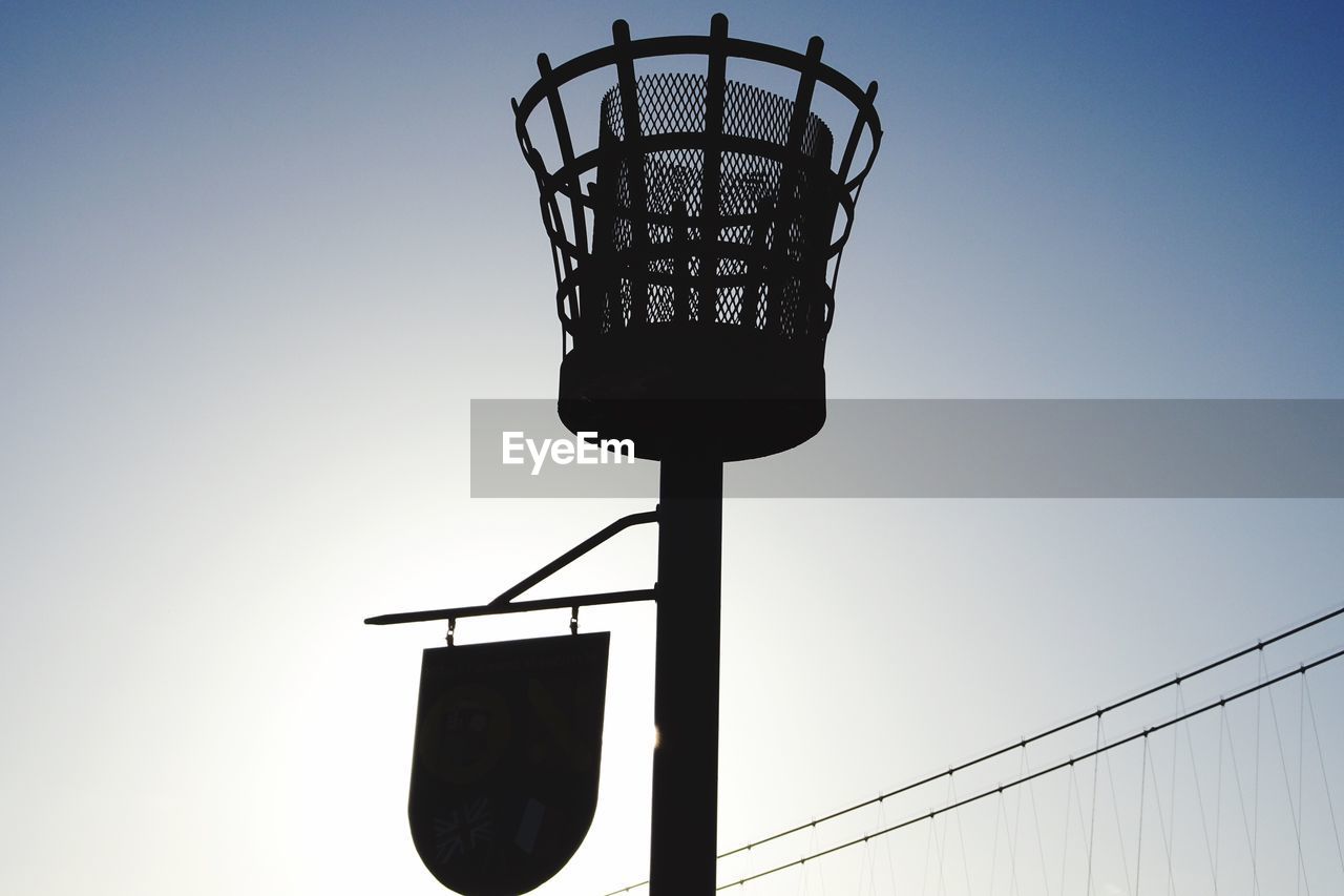 LOW ANGLE VIEW OF BASKETBALL HOOP