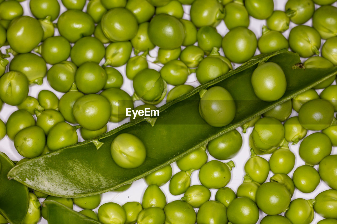 FULL FRAME SHOT OF GREEN CHILI PEPPERS IN CONTAINER