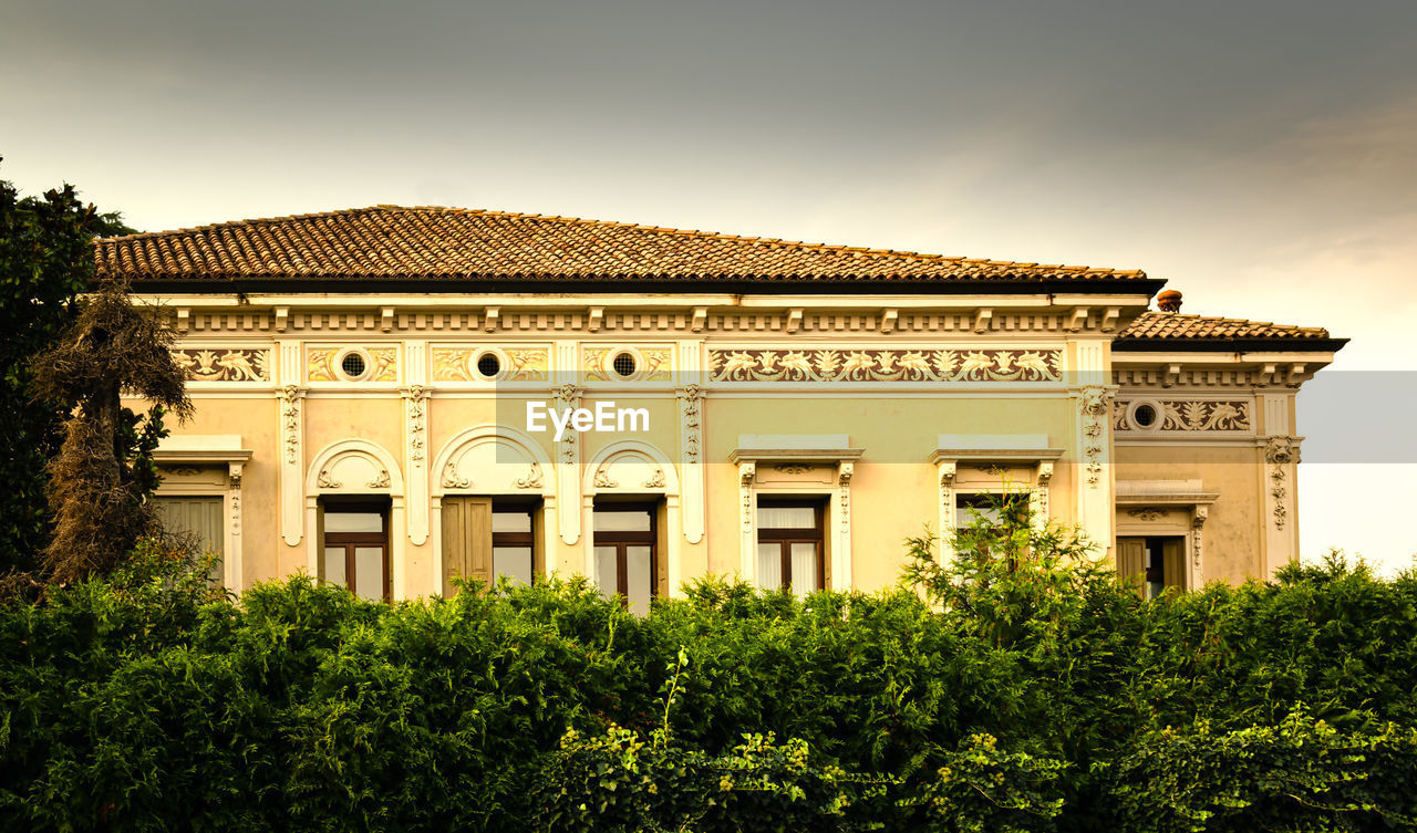 Exterior of historic building against sky. montebelluna, treviso, italy