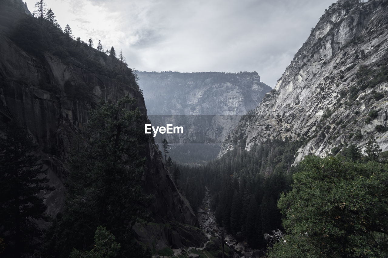 Scenic view of rocky mountains against sky