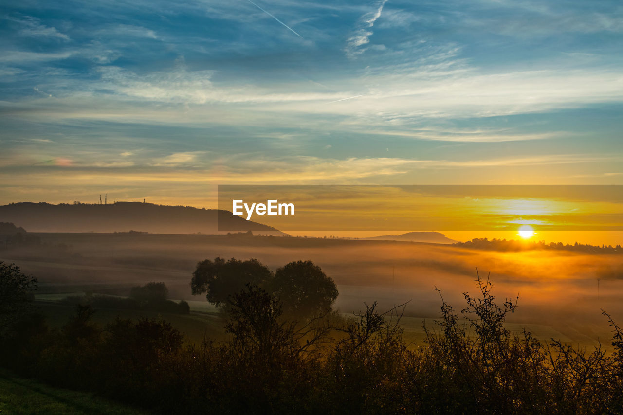 Morning sun by the mountain schwanberg 