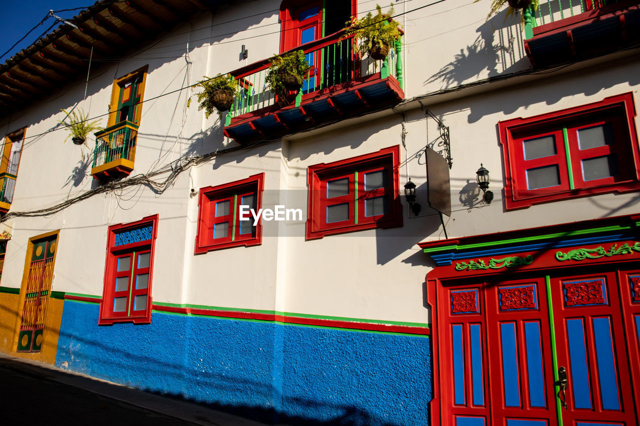 Beautiful houses at the heritage town of salamina located at the caldas department in colombia.