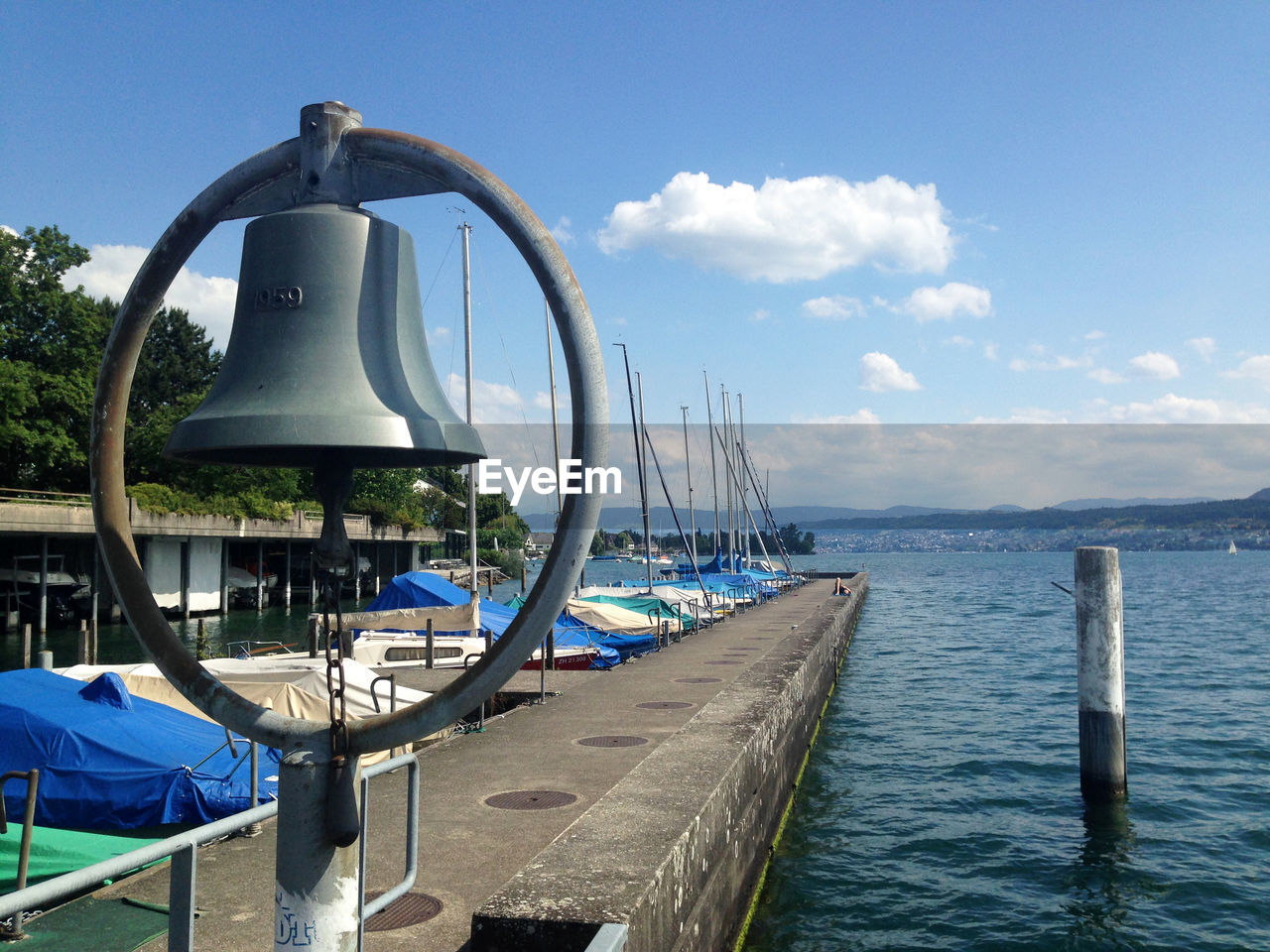 Bell on pier