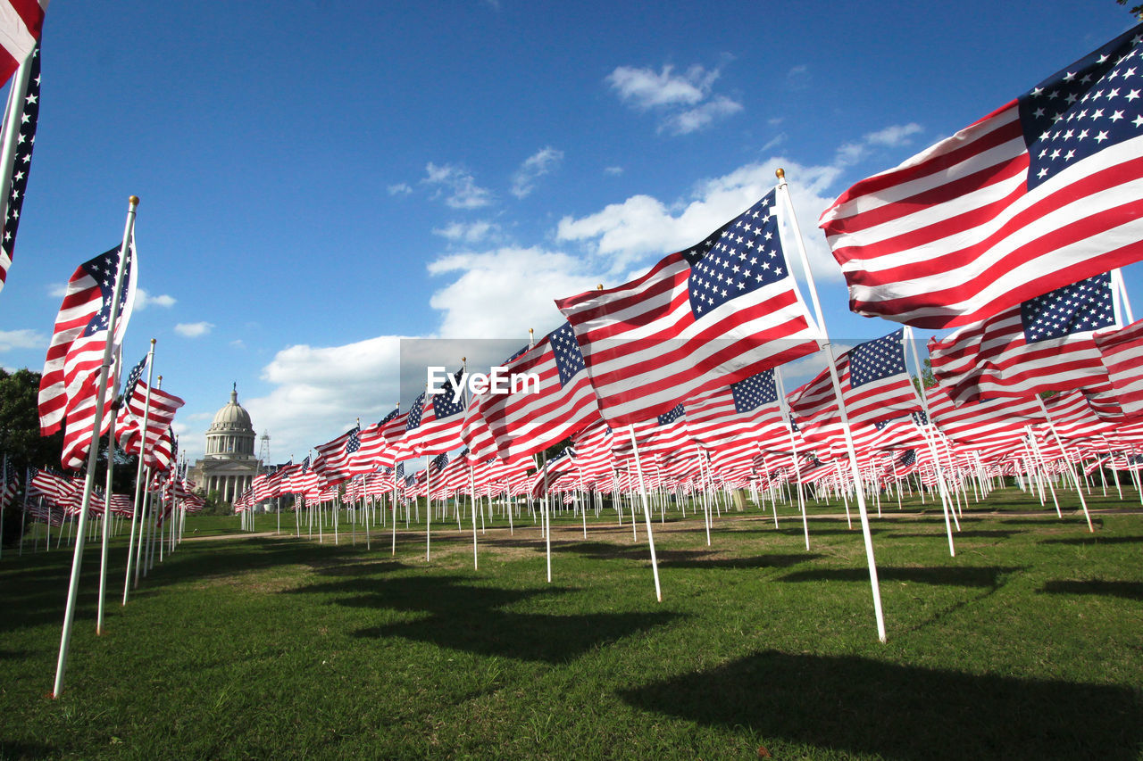 American flag memorial