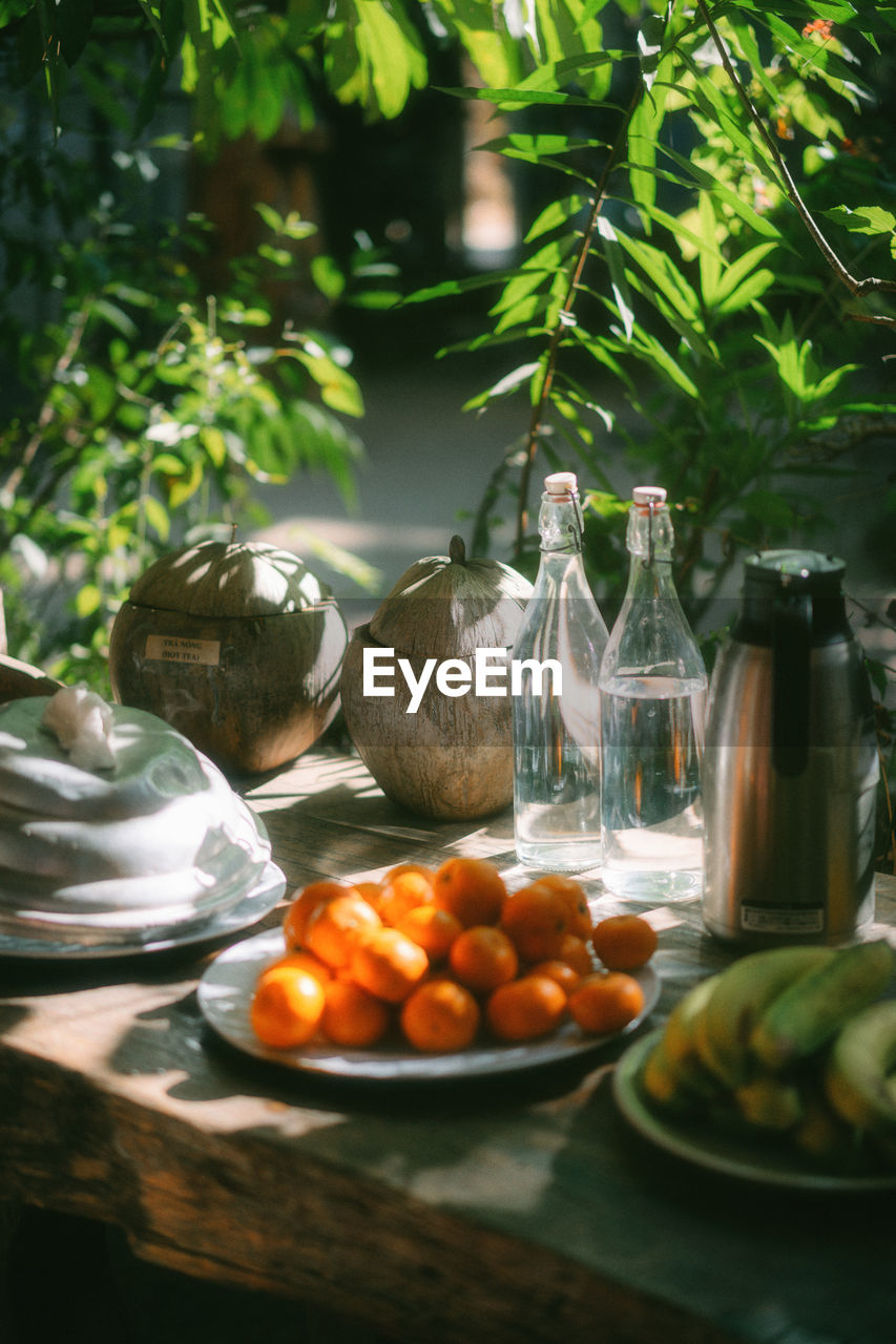 Close-up of food on table