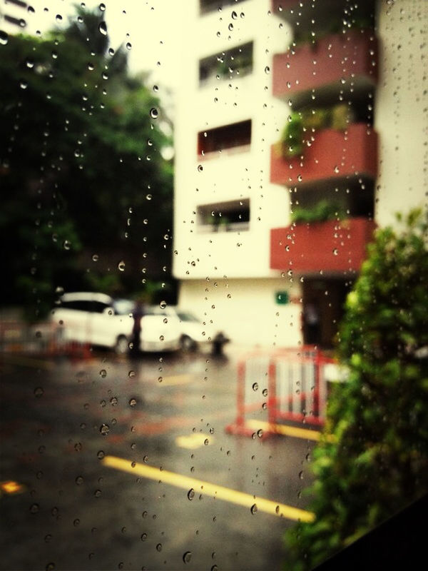 RAIN DROPS ON WINDOW