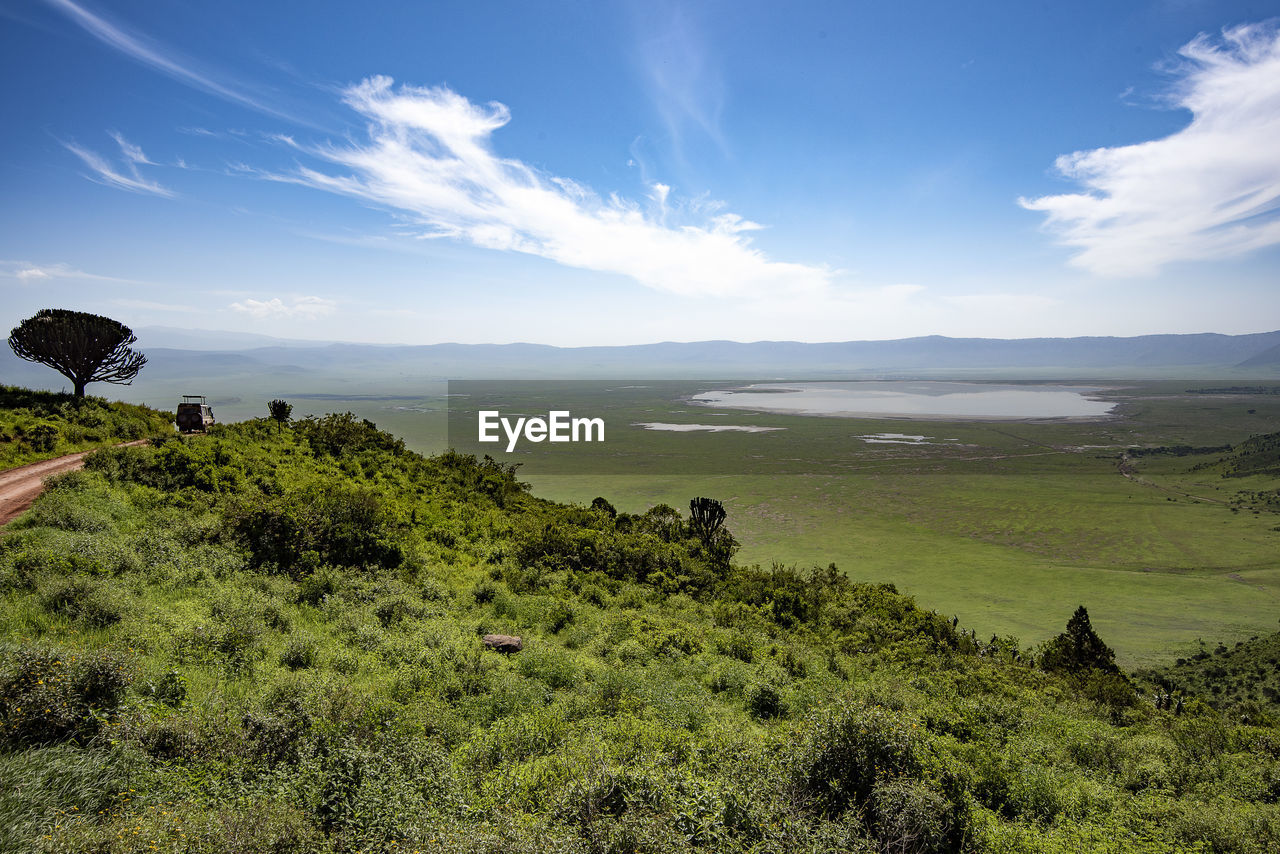 SCENIC VIEW OF LAND AND SEA AGAINST SKY