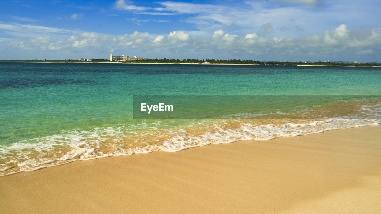 Beautiful coral reef sea in okinawa