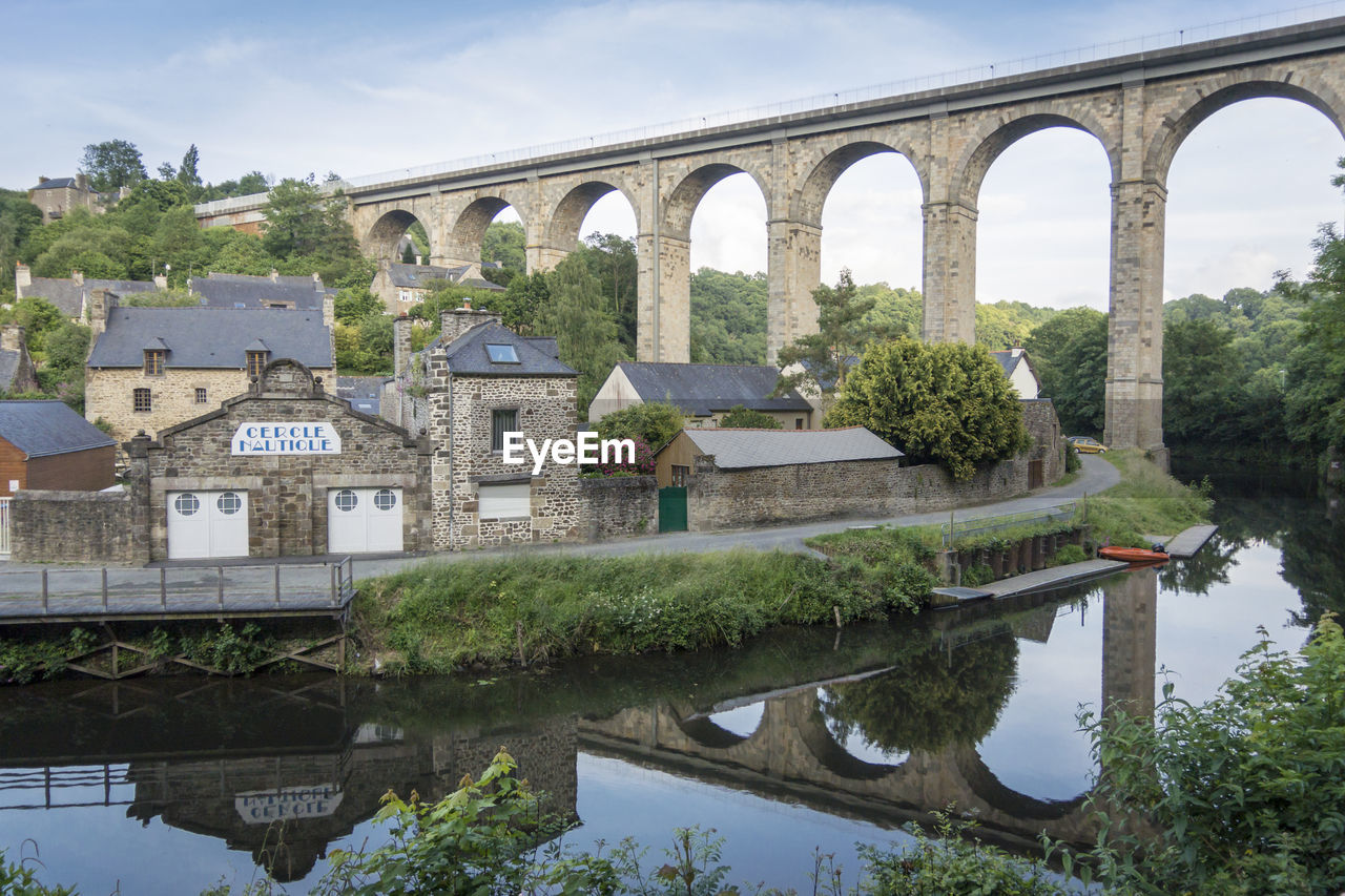 The viaduct at dinan, brittany, france, crossing the river rance