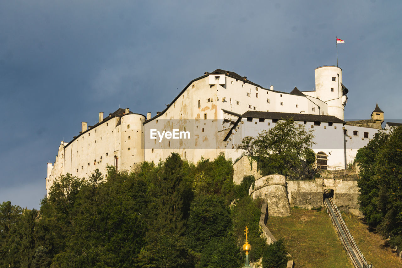 Low angle view of historical building against sky