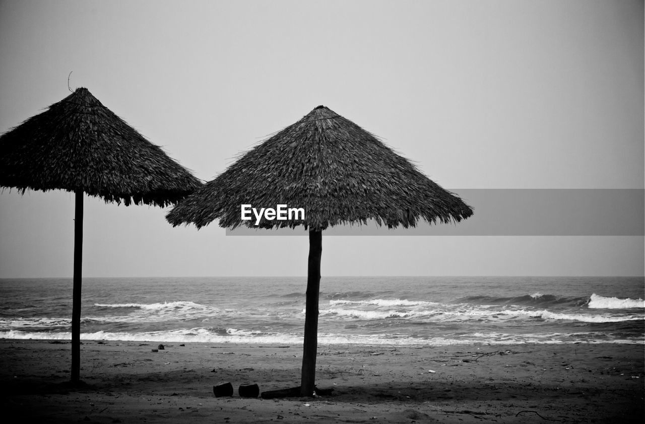 Thatched roofs at beach