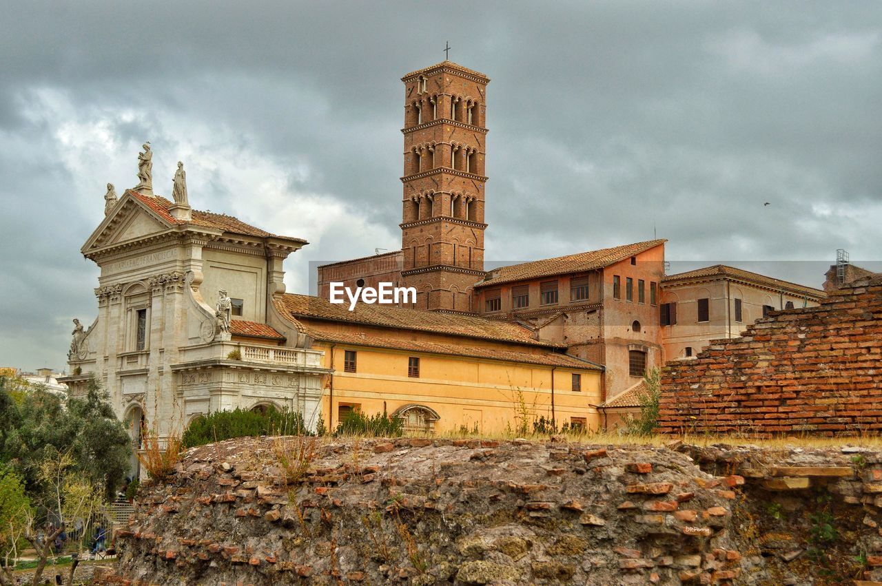 View from the center of the roman forum