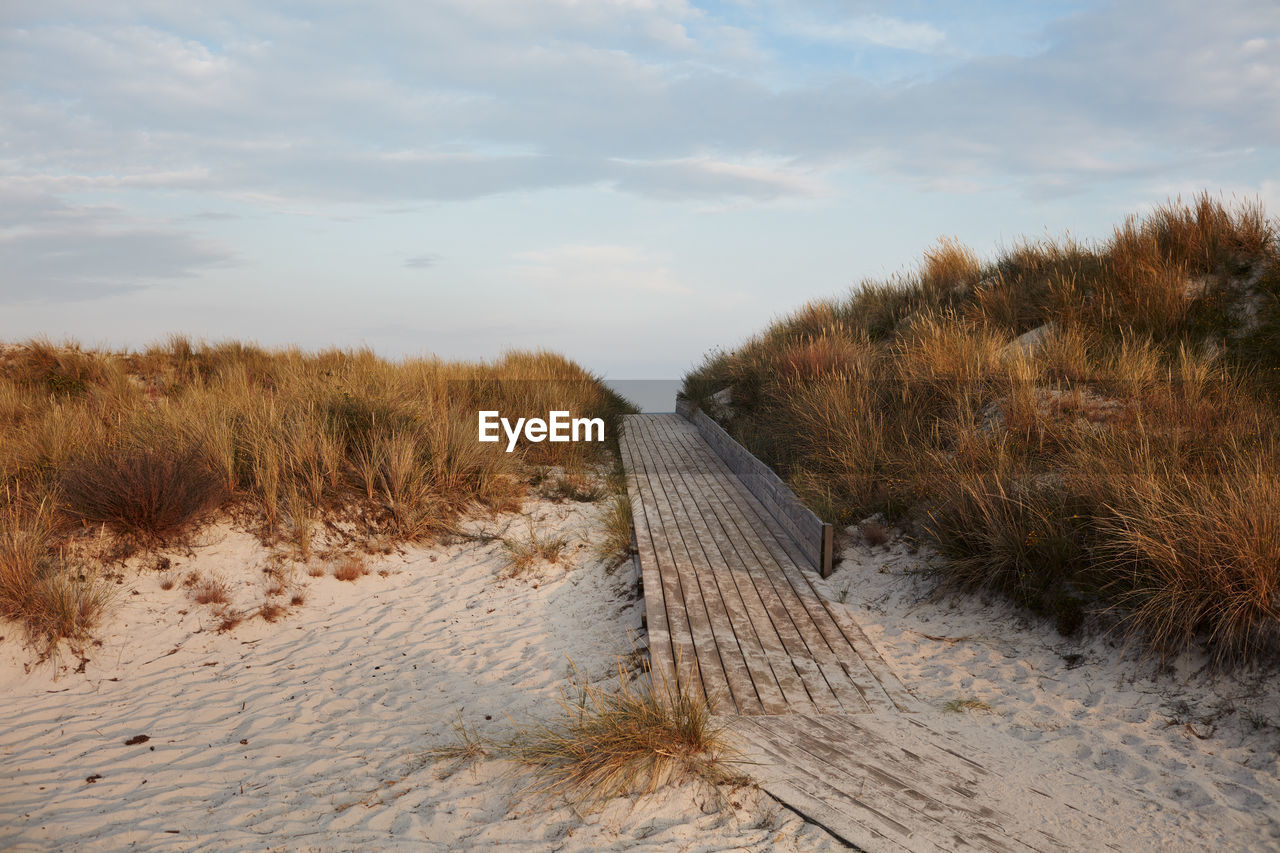 Boardwalk at sandy beach