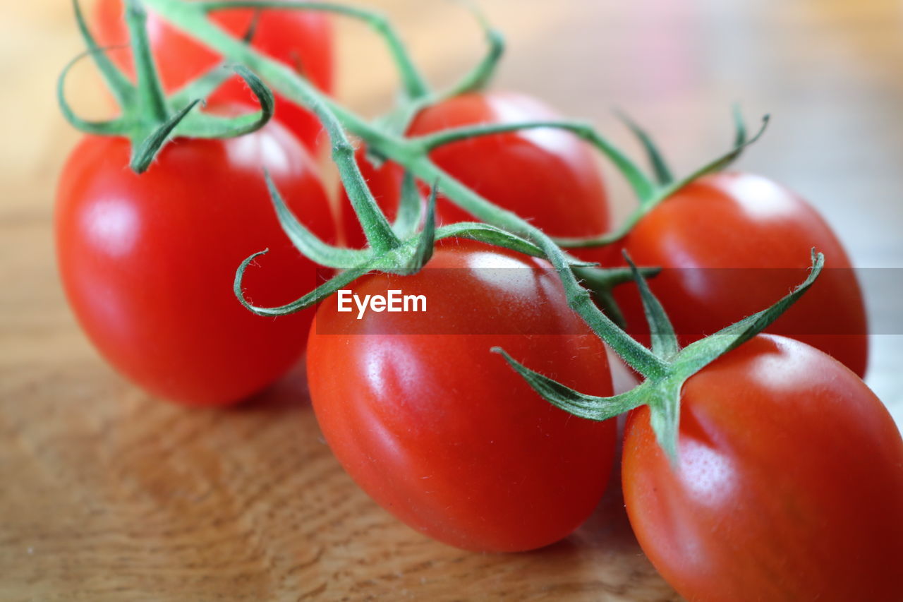 Close-up of cherry tomatoes on table