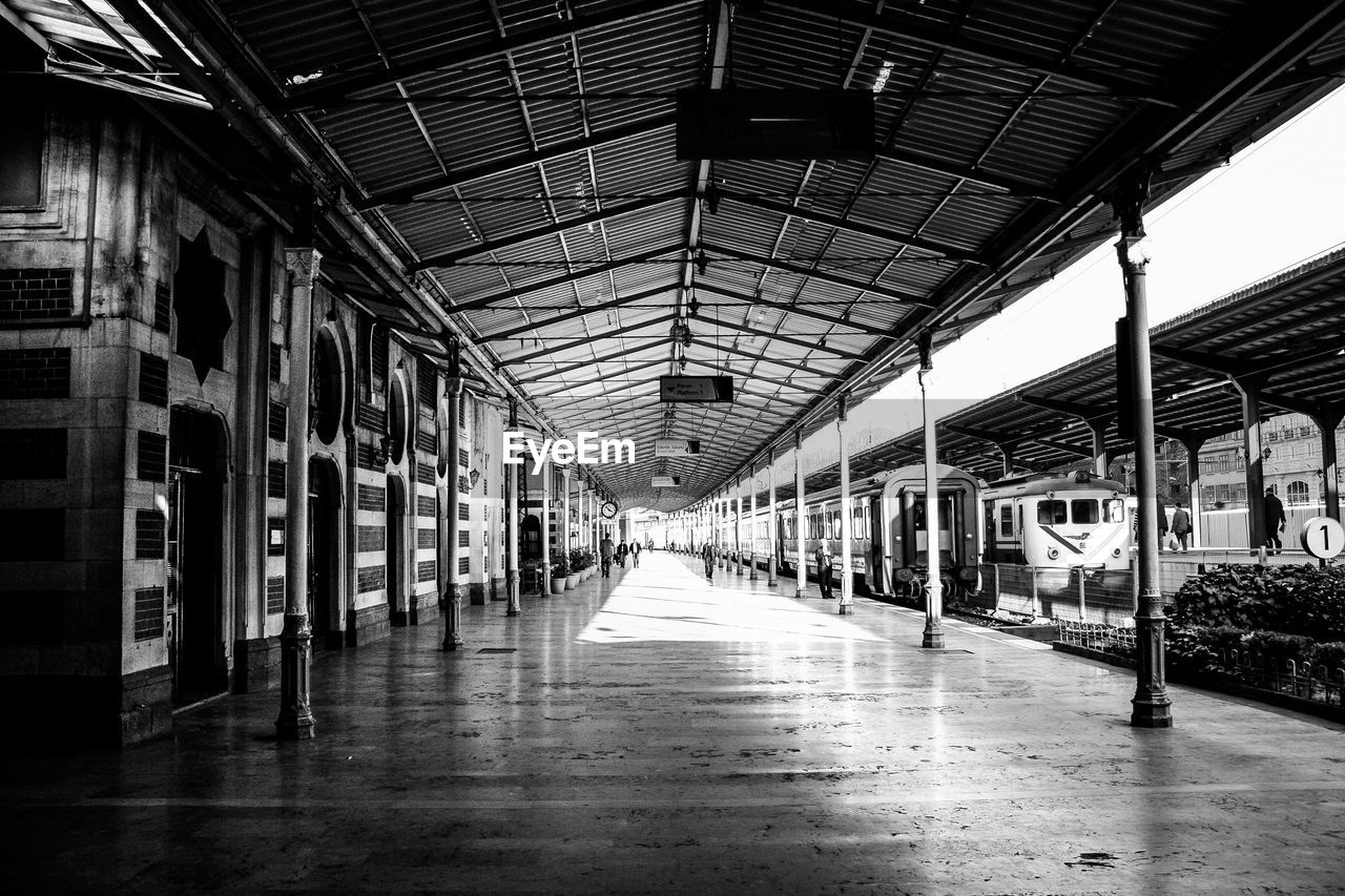 Trains at railroad station