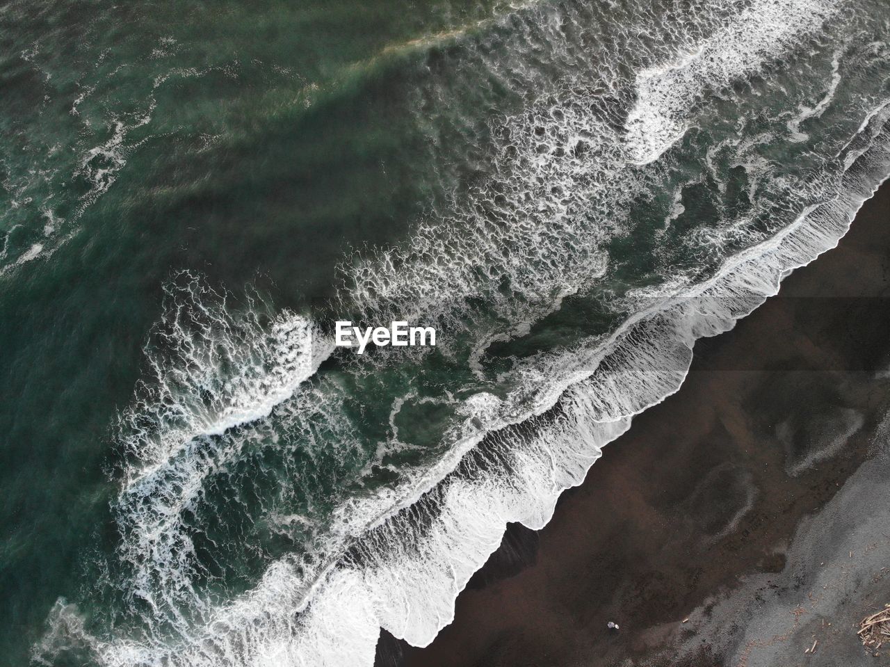 Aerial view of sea waves