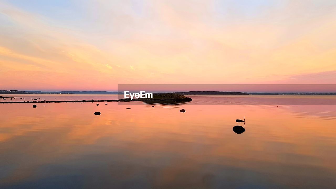 SCENIC VIEW OF SEA DURING SUNSET