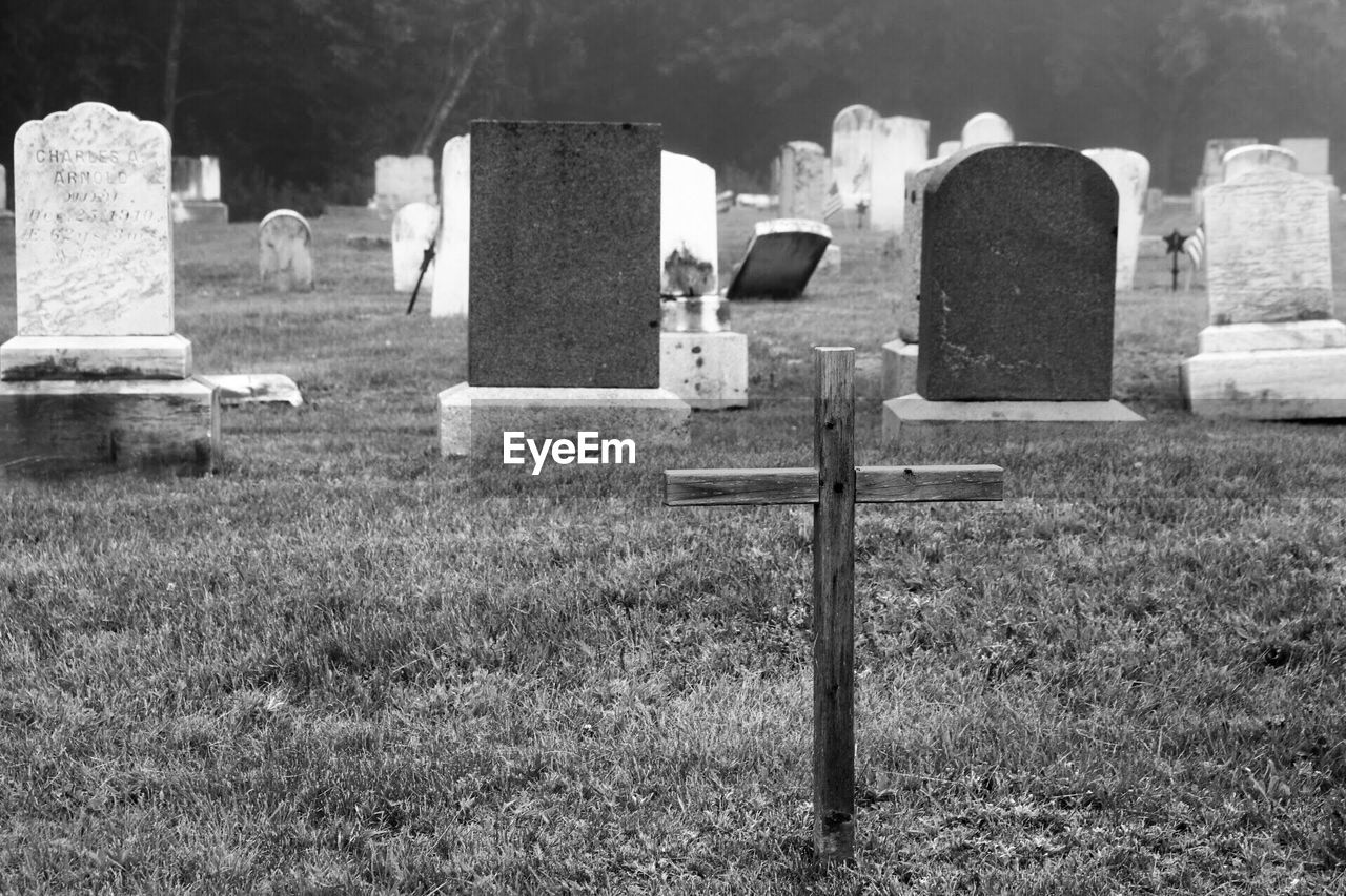 Cross in cemetery