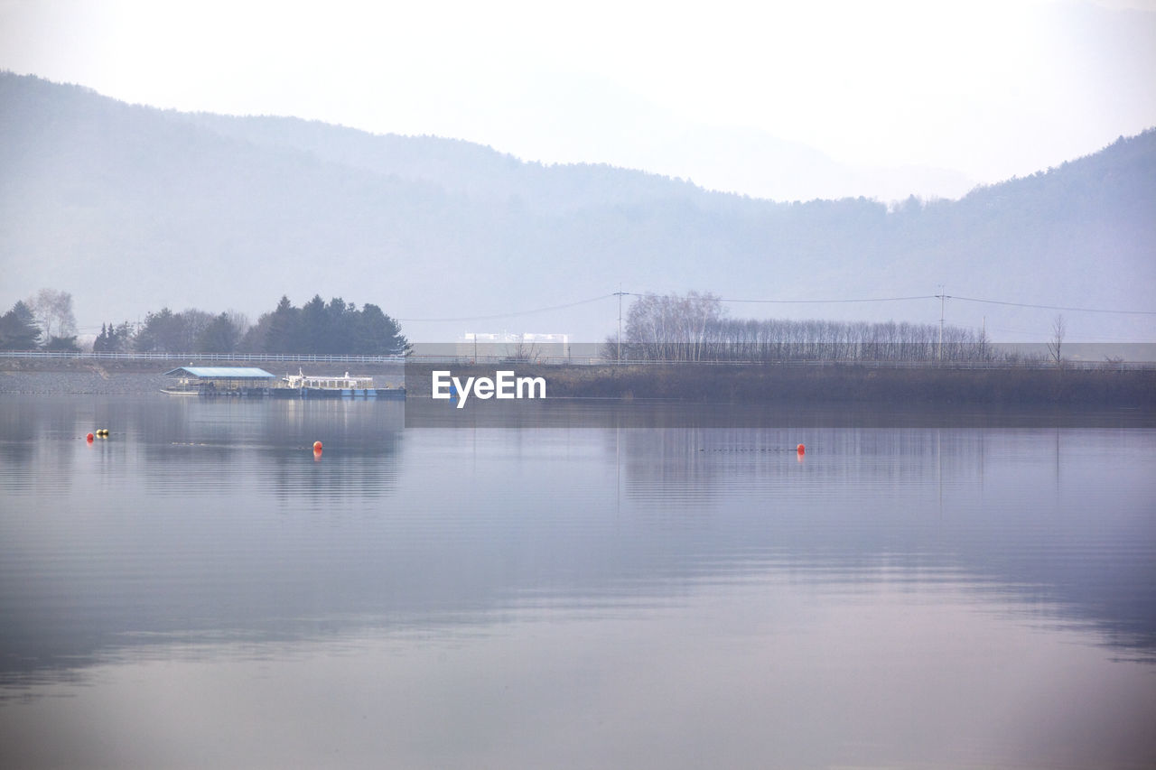 View of boats in lake