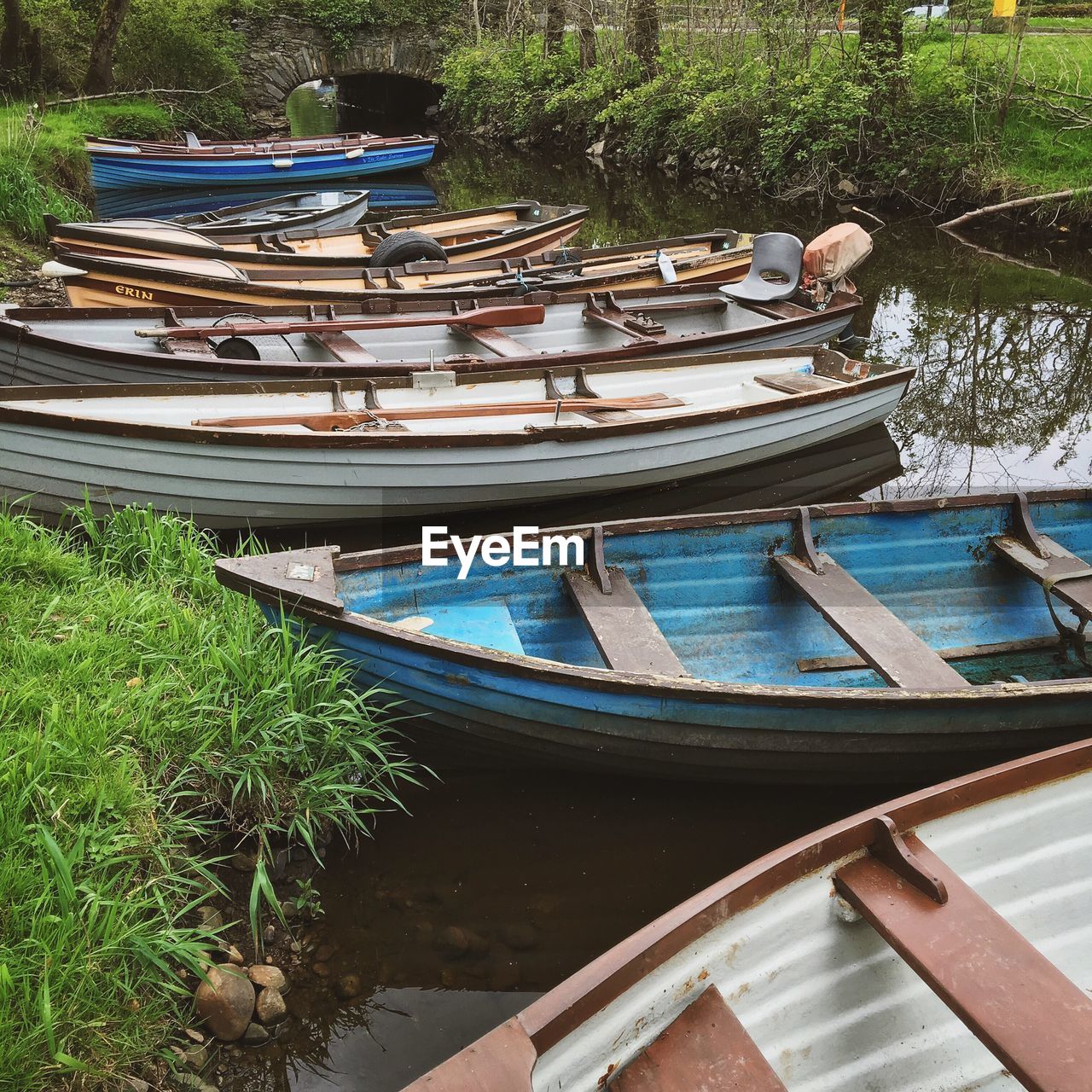 View of boats in water