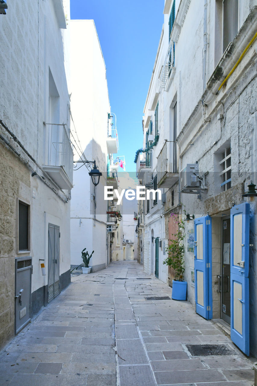 A street of monopoli, an old town in puglia, italy.