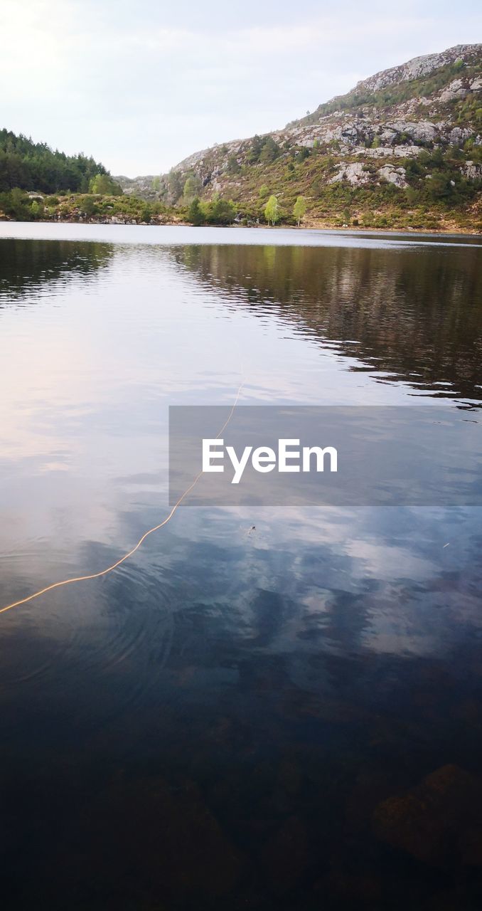 IDYLLIC SHOT OF LAKE AGAINST SKY