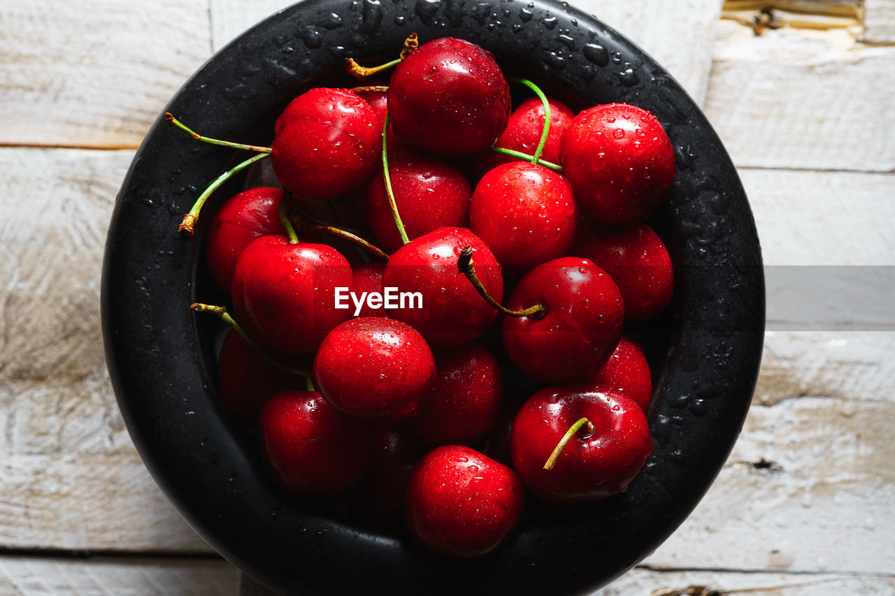 Close up cherries. gastronomic concept