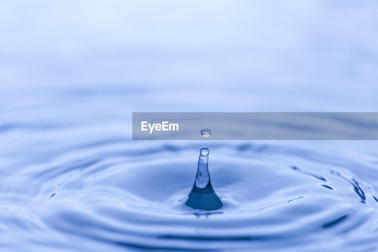 CLOSE-UP OF WATER DROP ON SURFACE