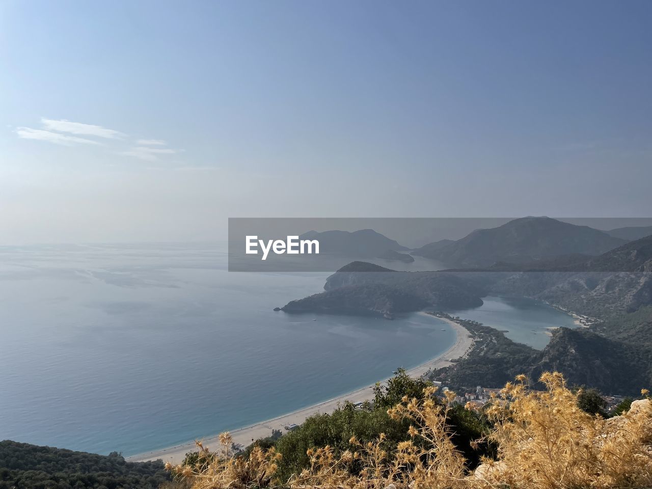 high angle view of sea against sky