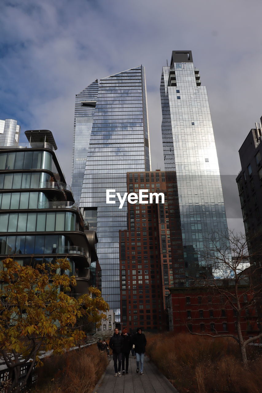 low angle view of buildings in city