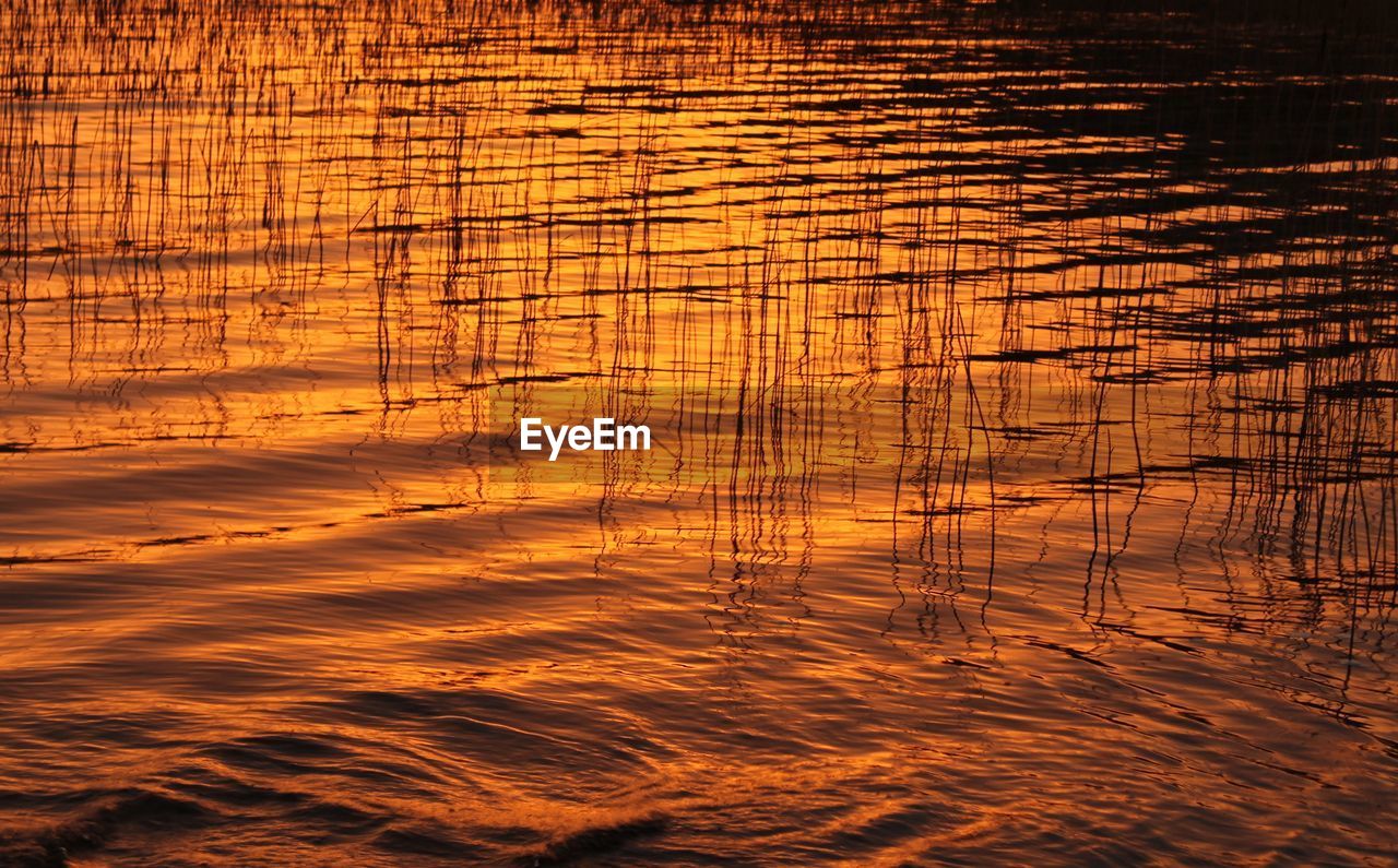 Full frame shot of lake during sunset