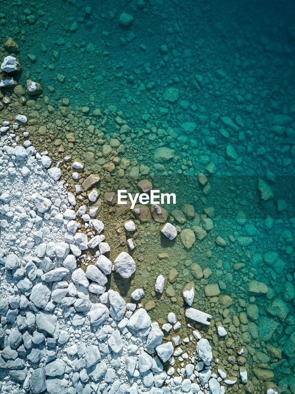 High angle view of sea shore