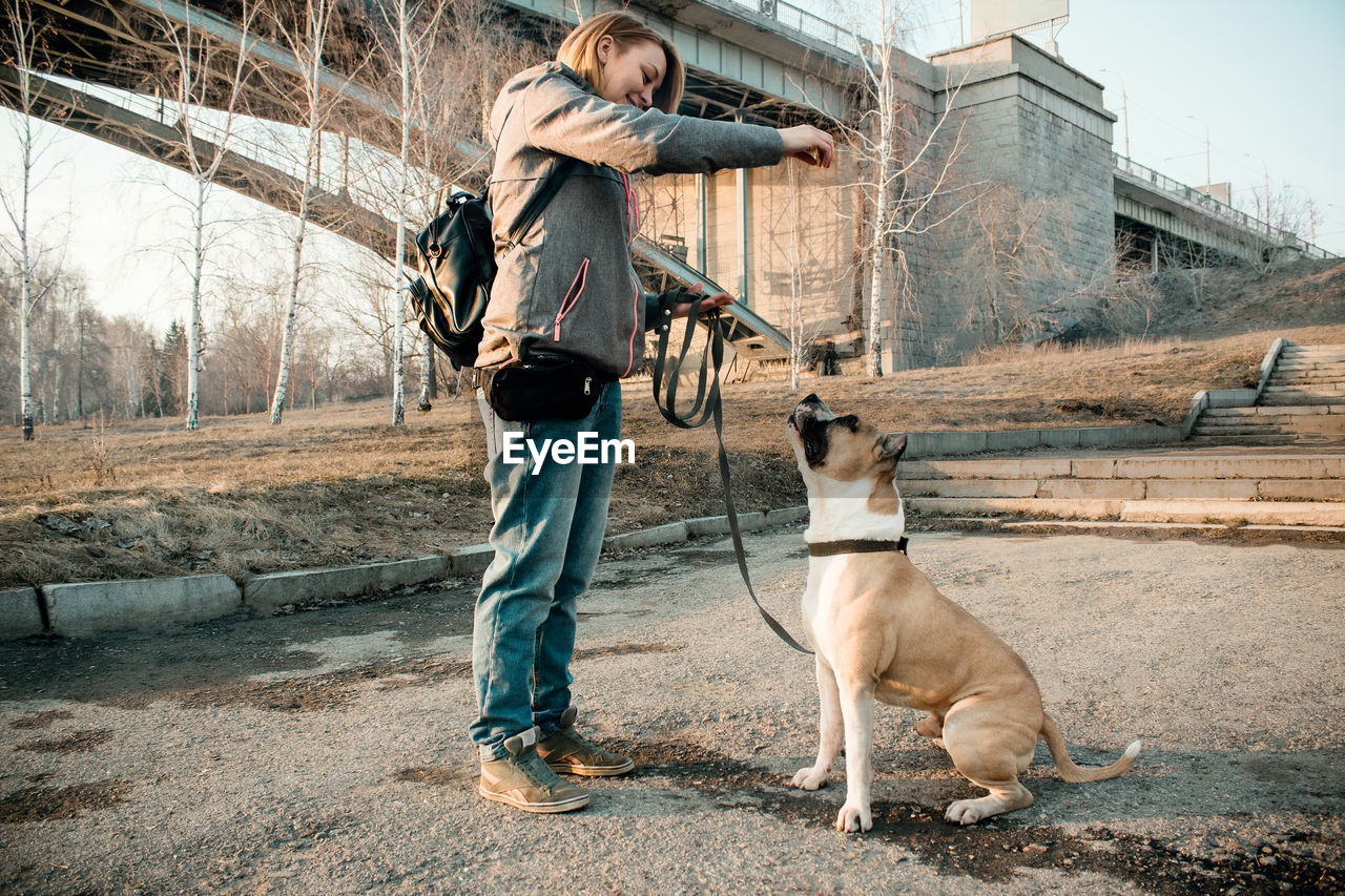 Woman with dog