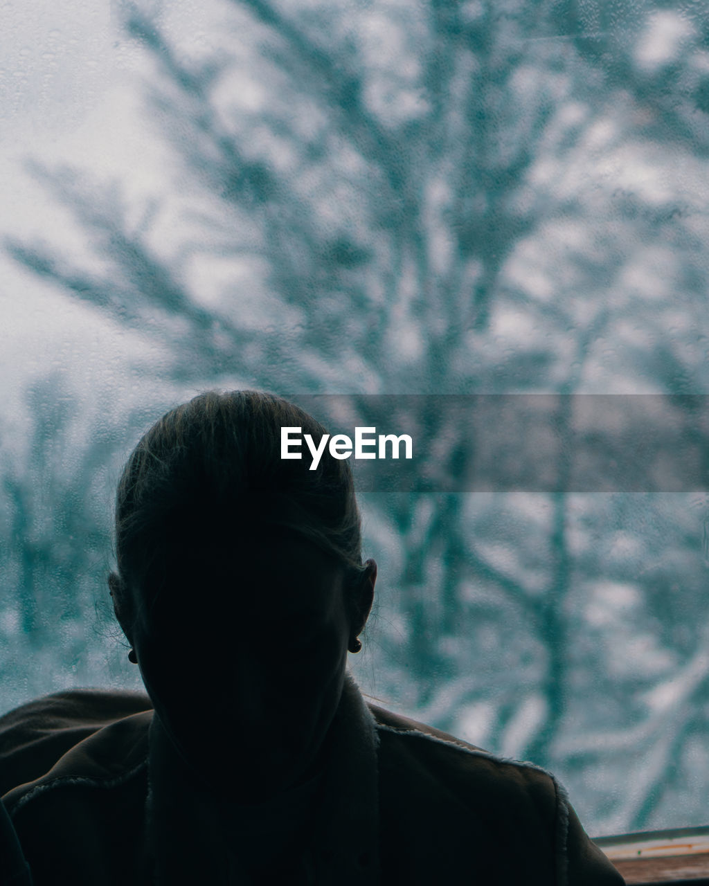 Man standing on snow covered land