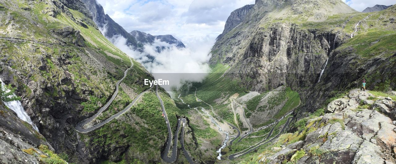 Panoramic view of rocky mountains