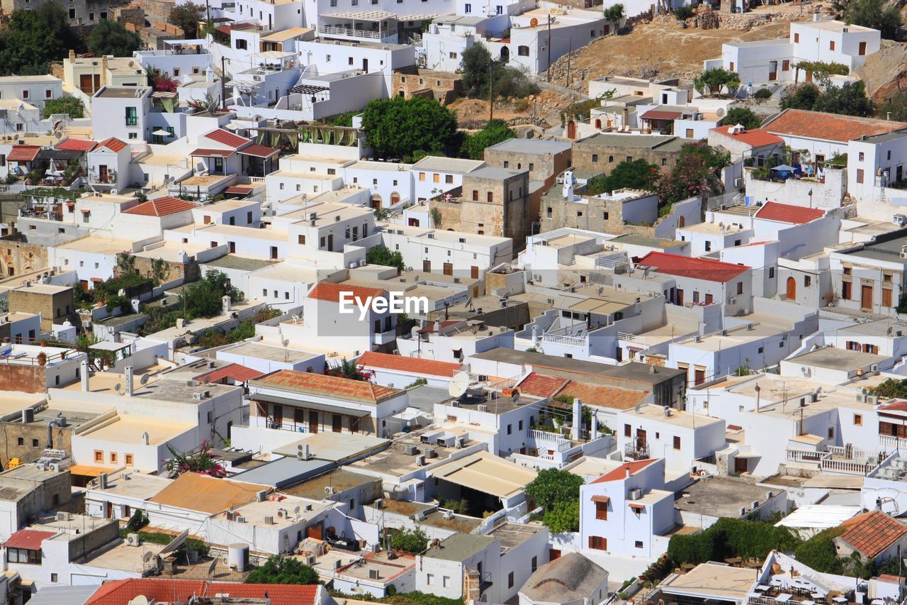 High angle view of townscape