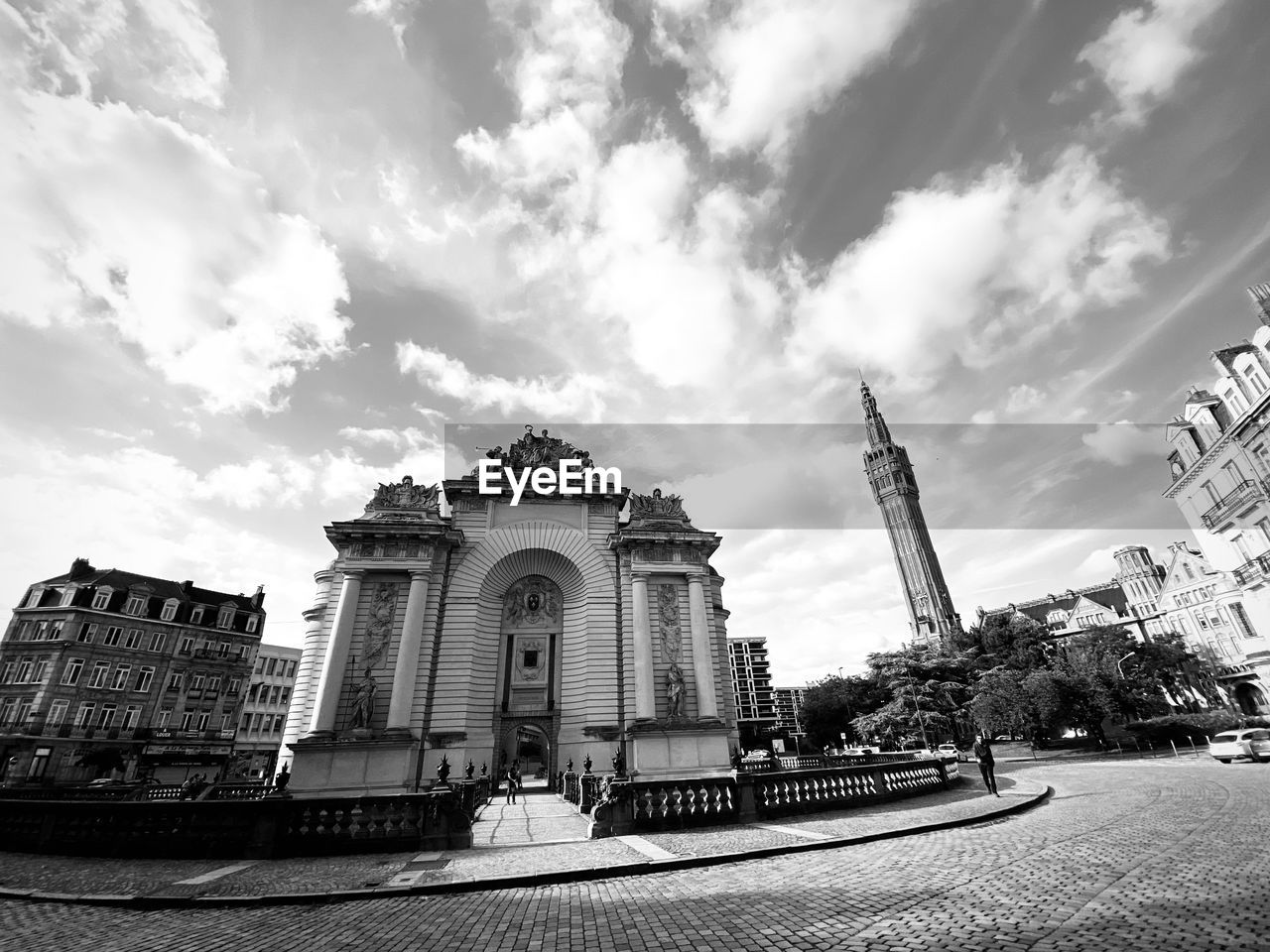 Low angle view of historic building against sky