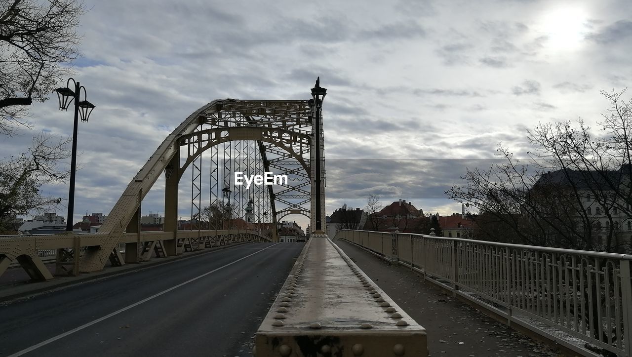 VIEW OF SUSPENSION BRIDGE AGAINST SKY