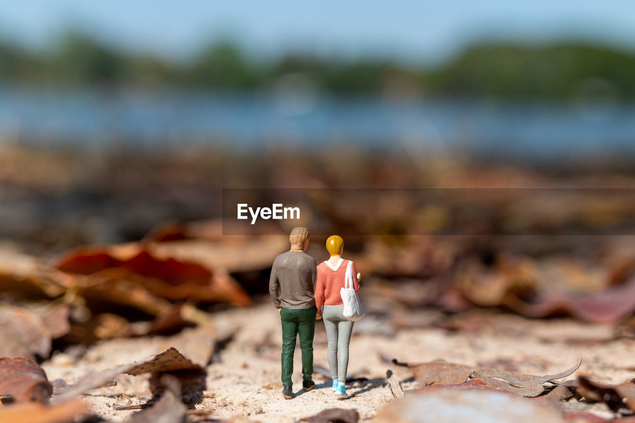 nature, land, beach, autumn, natural environment, full length, adult, shore, day, men, water, outdoors, leaf, standing, emotion, selective focus, two people, plant part, sea, rear view, togetherness, women, rock, wilderness, sky, childhood, beauty in nature