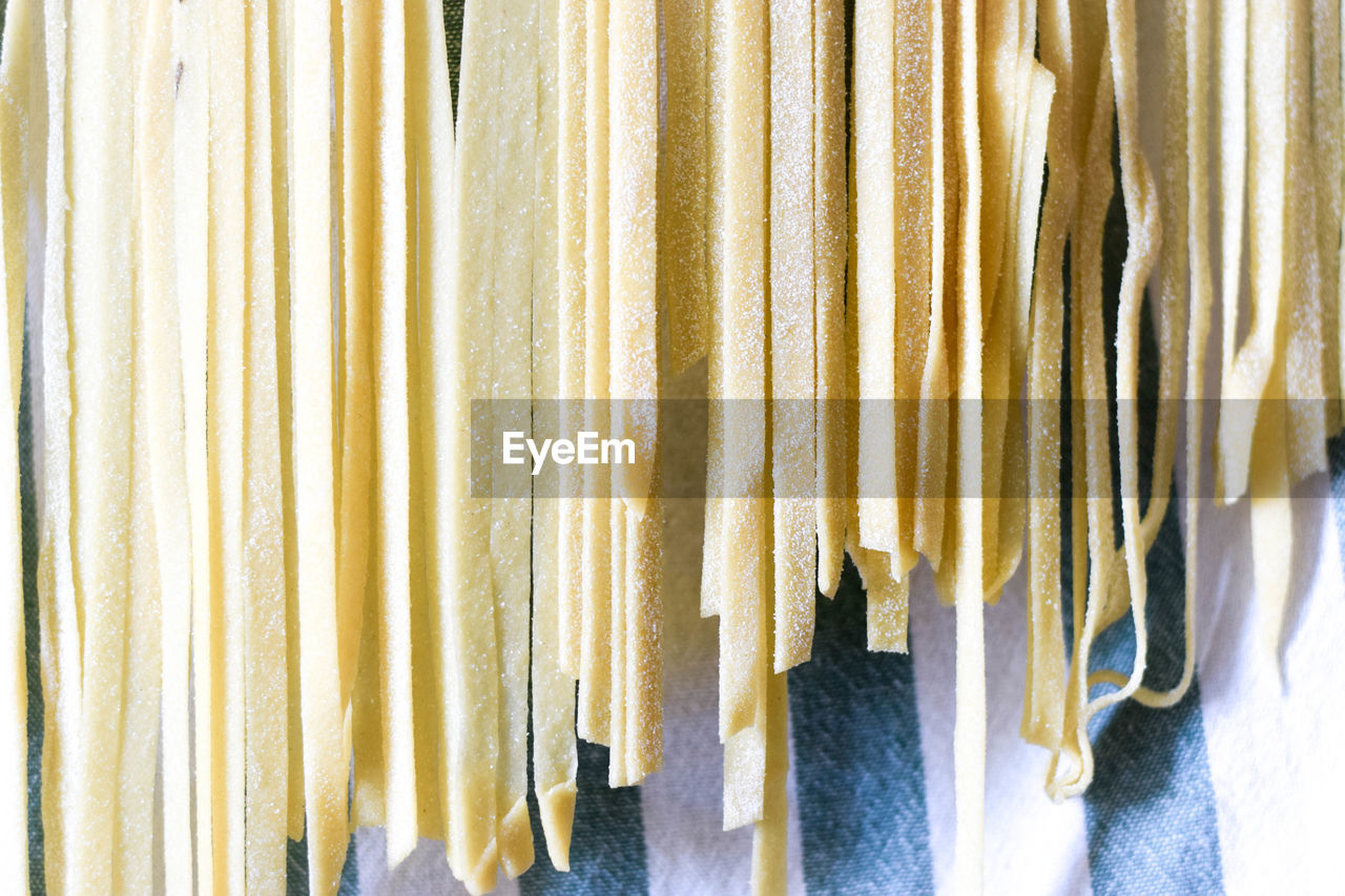 FULL FRAME SHOT OF CLOTHES DRYING ON CURTAIN