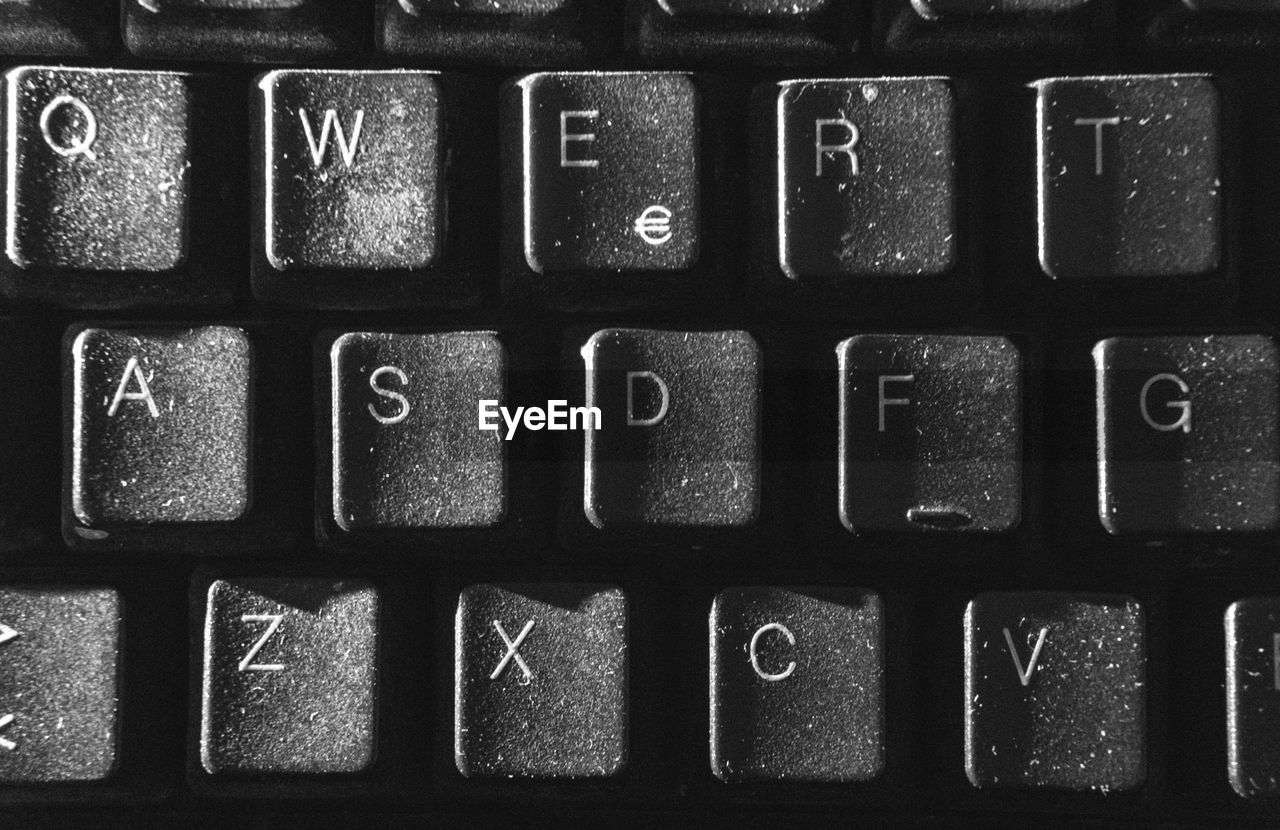 Full frame shot of computer keyboard