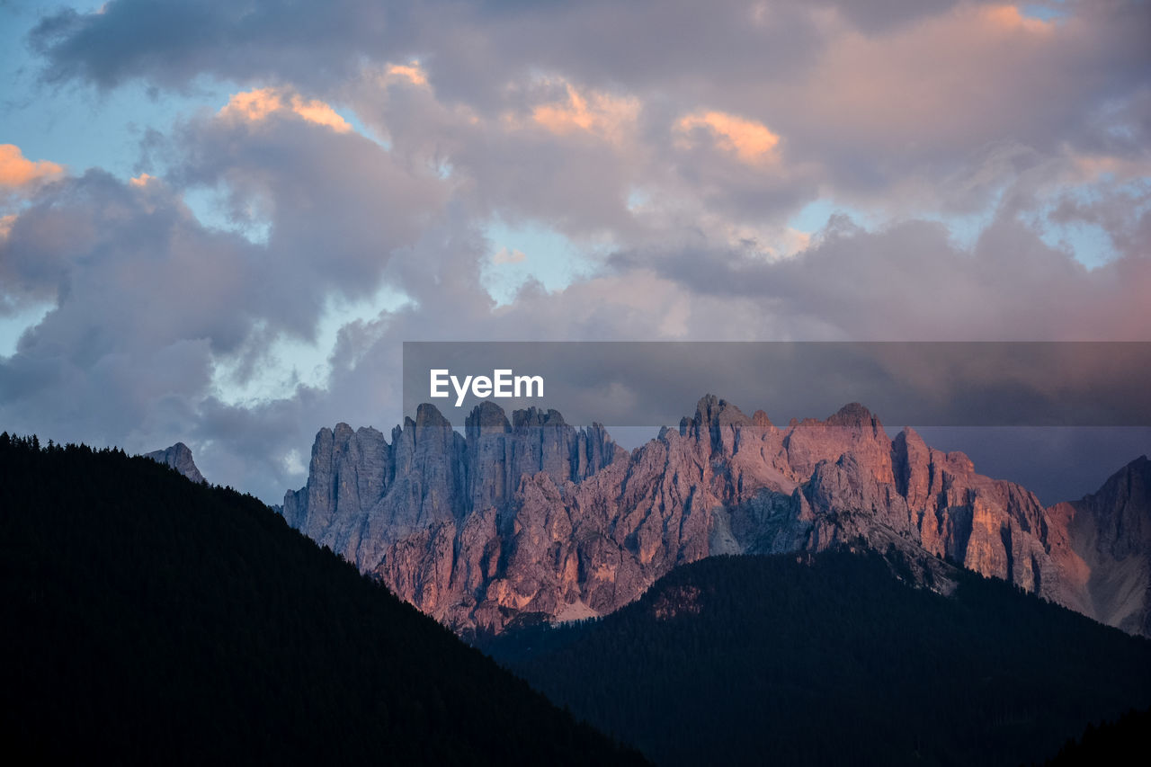 Panoramic view of mountains against sky