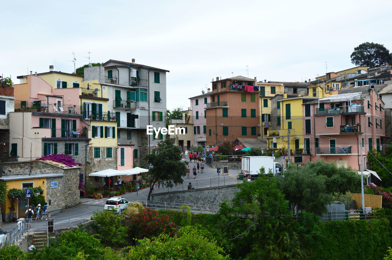 RESIDENTIAL DISTRICT AGAINST SKY