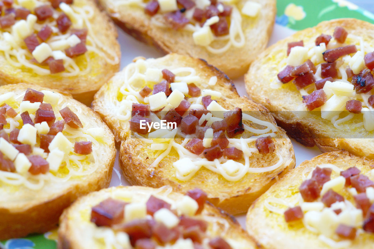 Close-up of bruschetta