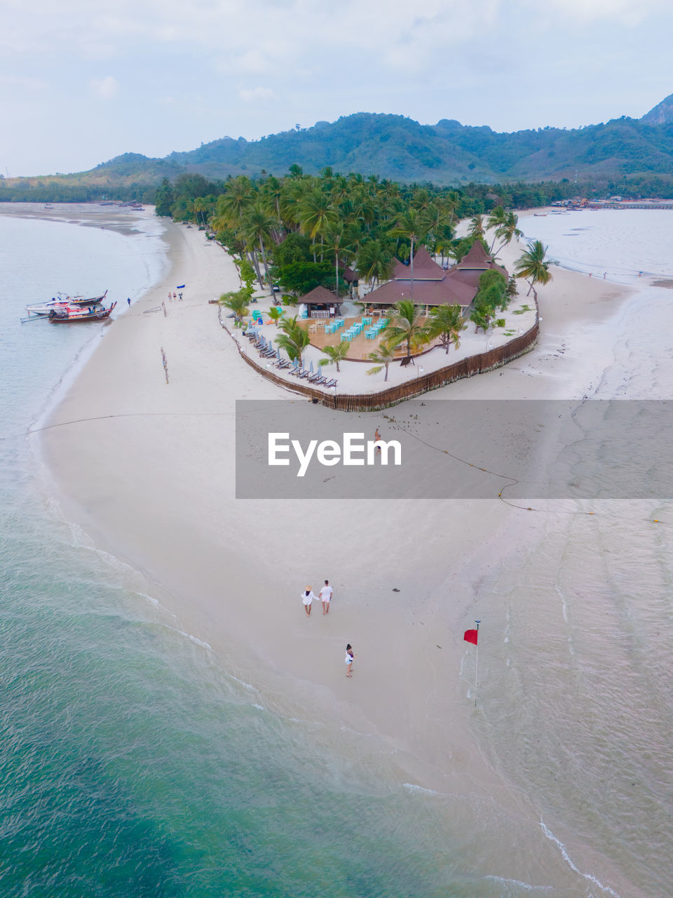 high angle view of beach