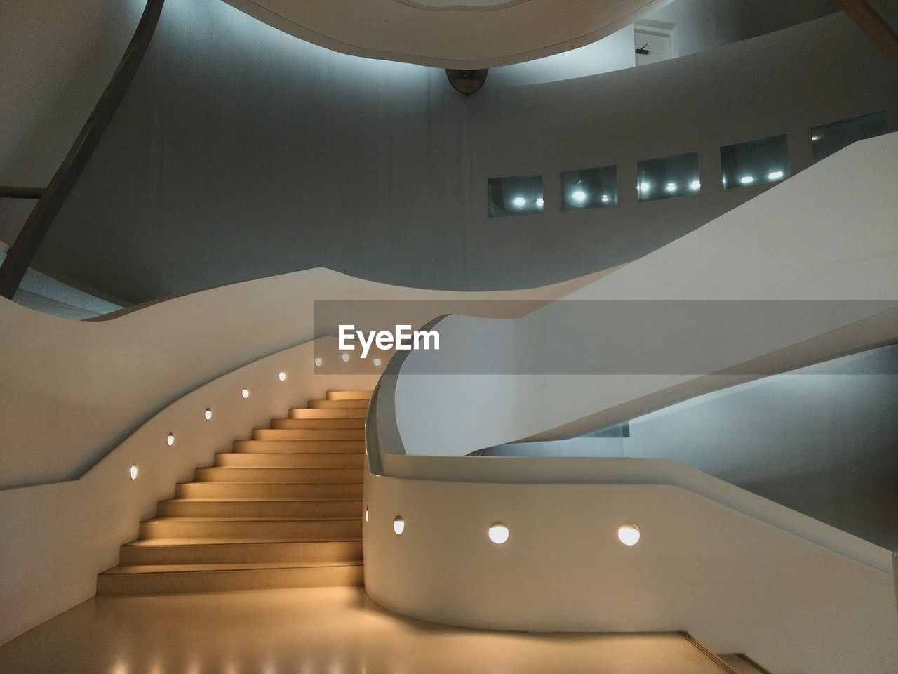 ILLUMINATED STAIRCASE OF BUILDING